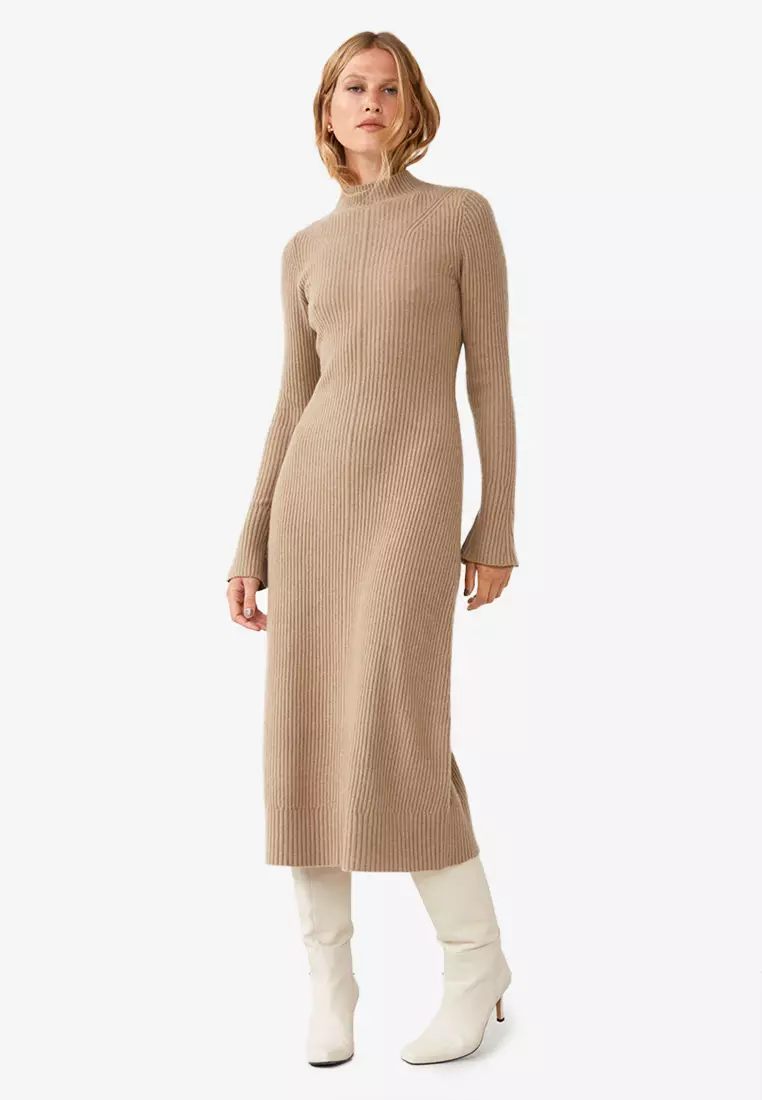 Knitted Dress + Ankle Boots