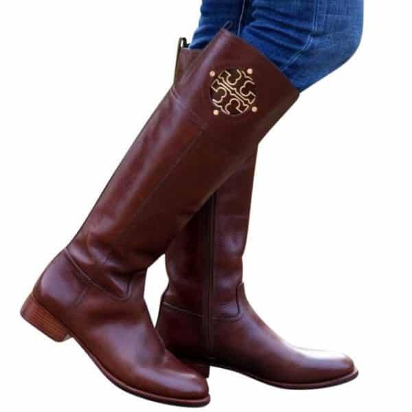 Leather Logo Riding Boot