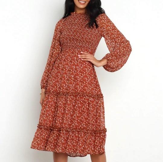 Petal and Pup Valente Dress Rust