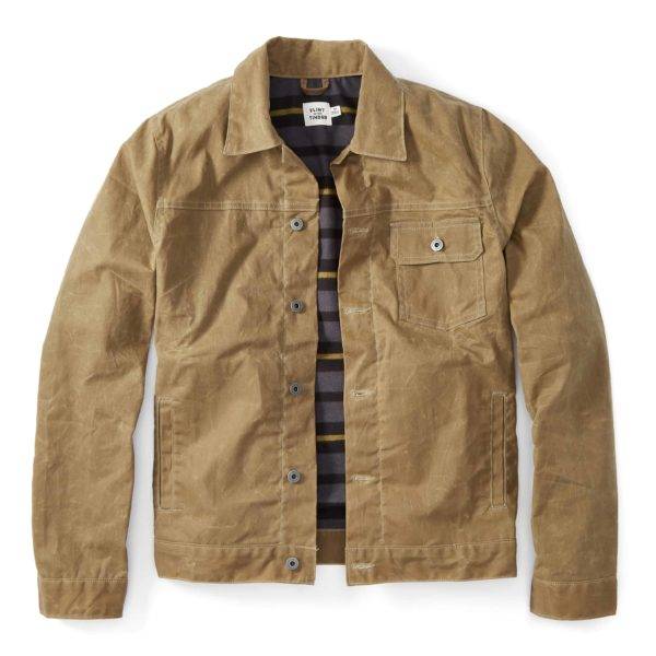 Huckberry Waxed Trucker Jacket by Flint and Tinder