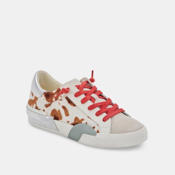 Dolce Vita Zina Sneakers In Tan Calf Hair